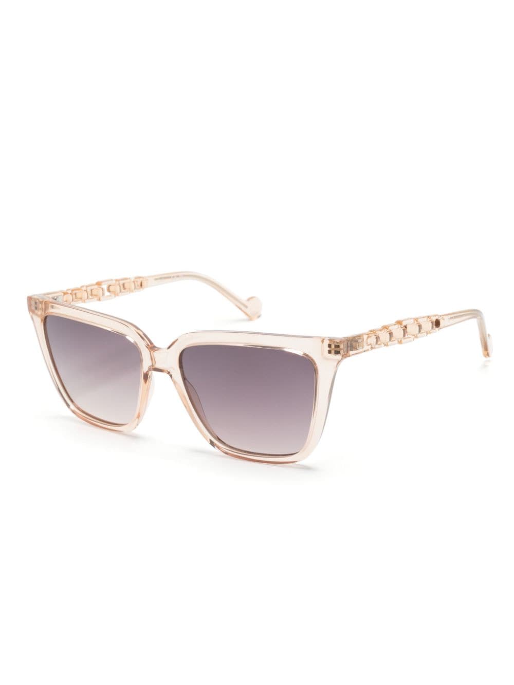 LIU JO chain-motif square-frame sunglasses - Beige