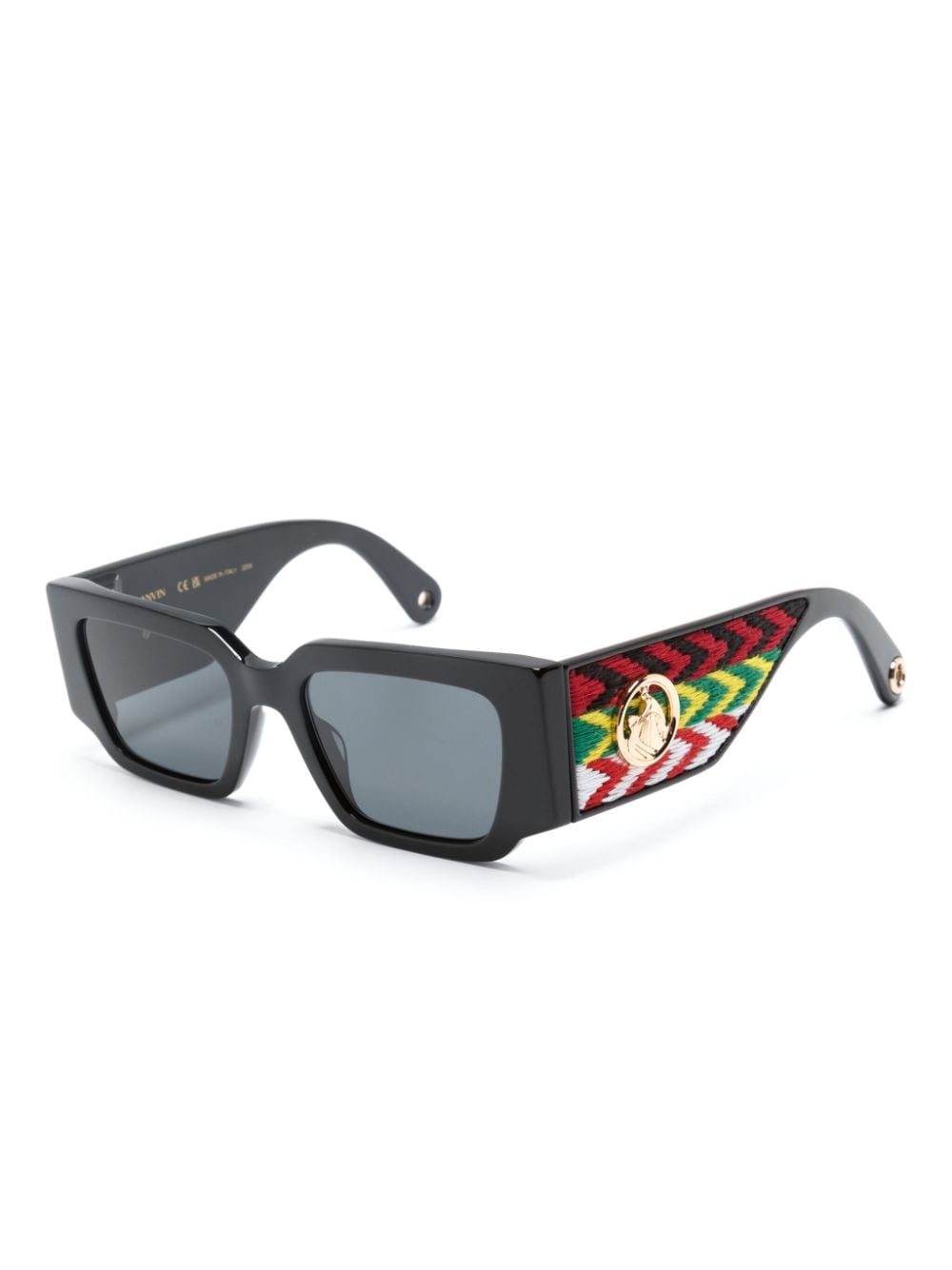 Lanvin Curb rectangle-frame sunglasses - Zwart