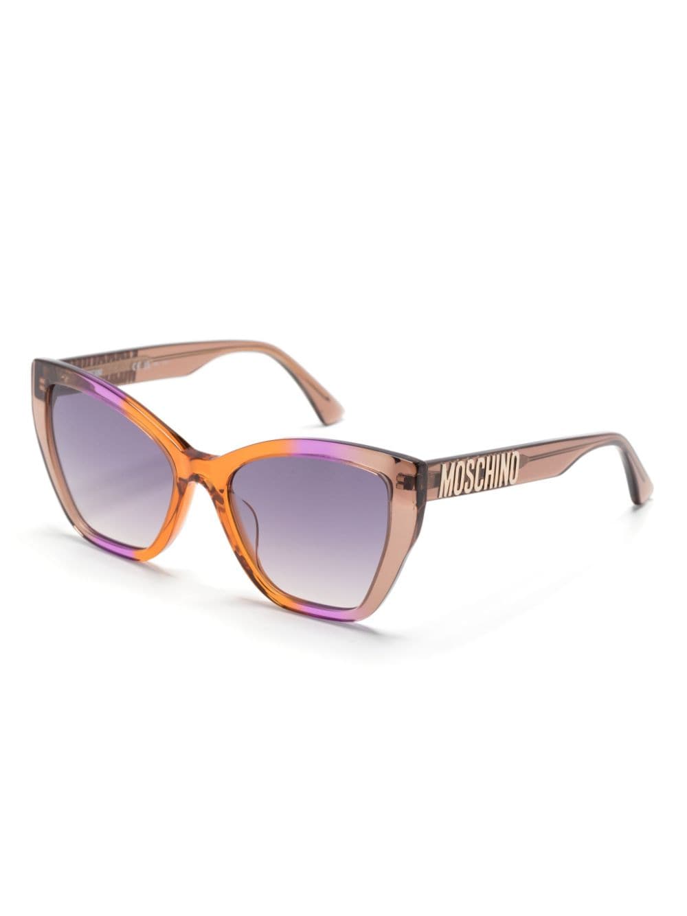 Moschino Eyewear butterfly-frame tinted sunglasses - Bruin