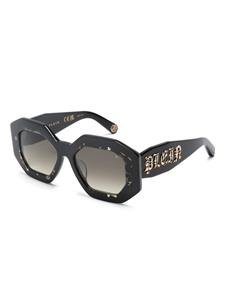 Philipp Plein geometric-frame sunglasses - Zwart