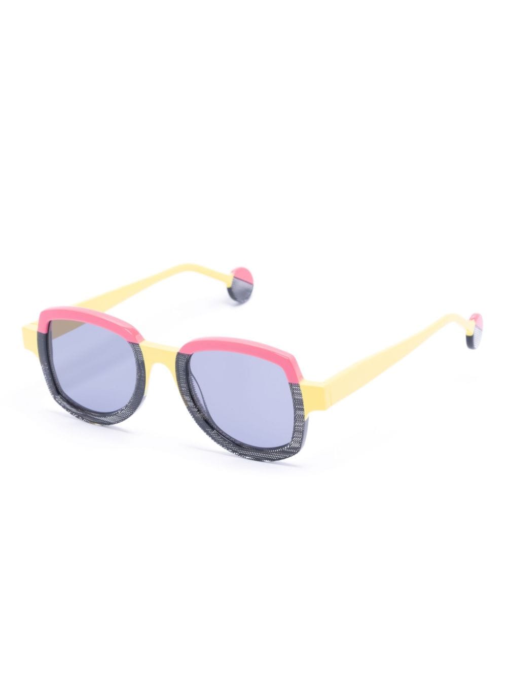 Theo Eyewear Suprematisme zonnebril met vierkant montuur - Geel