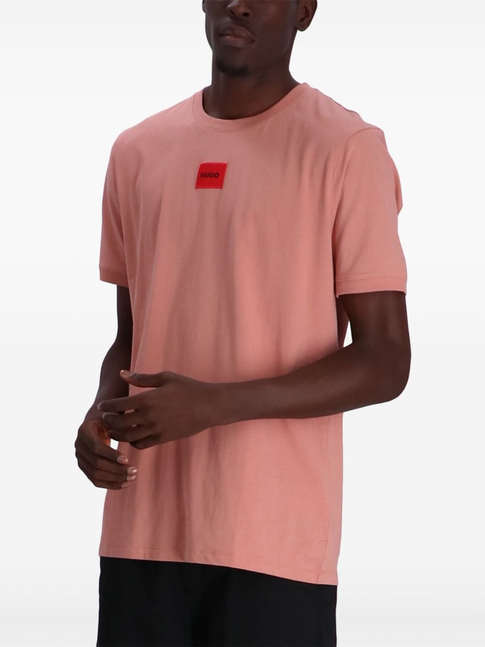 HUGO Diragolino cotton T-shirt - Roze