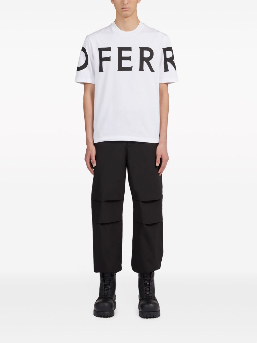 Ferragamo T-shirt met logoprint - Wit