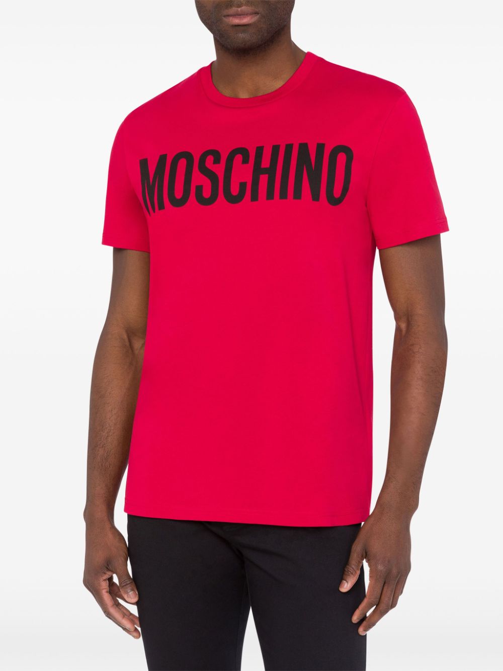 Moschino T-shirt met logoprint - Rood