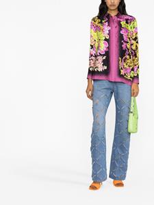 Versace Blouse met print - Zwart