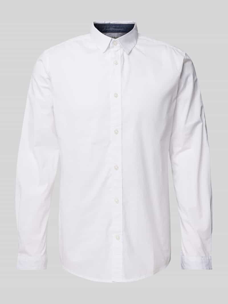 TOM TAILOR Langarmhemd Klassisches Hemd mit Kent Kragen Regular Langarm 6373 in Weiß