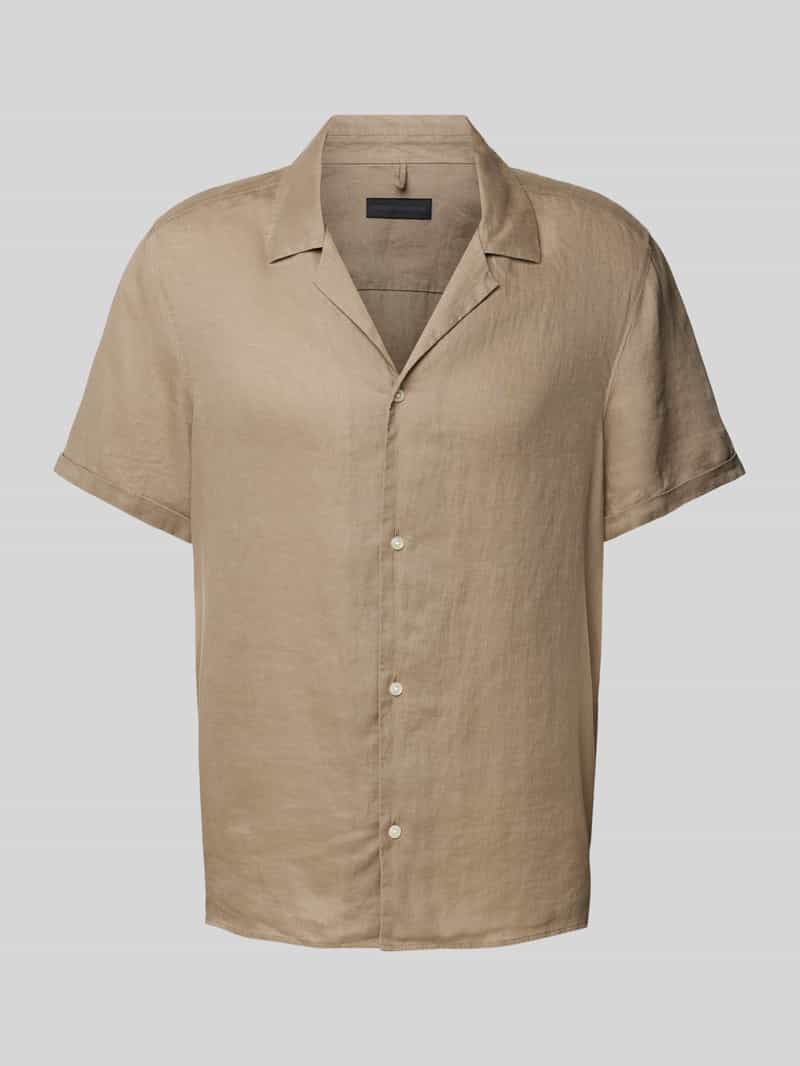 Drykorn Vrijetijdsoverhemd van linnen met reverskraag, model 'BIJAN'