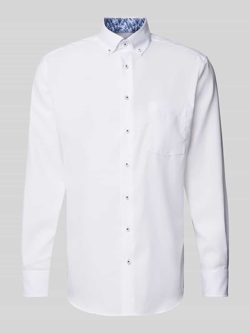 Eterna Regular fit zakelijk overhemd met button-downkraag