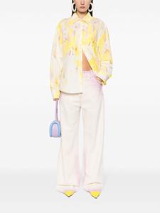 MSGM ombré-print straight trousers - Roze