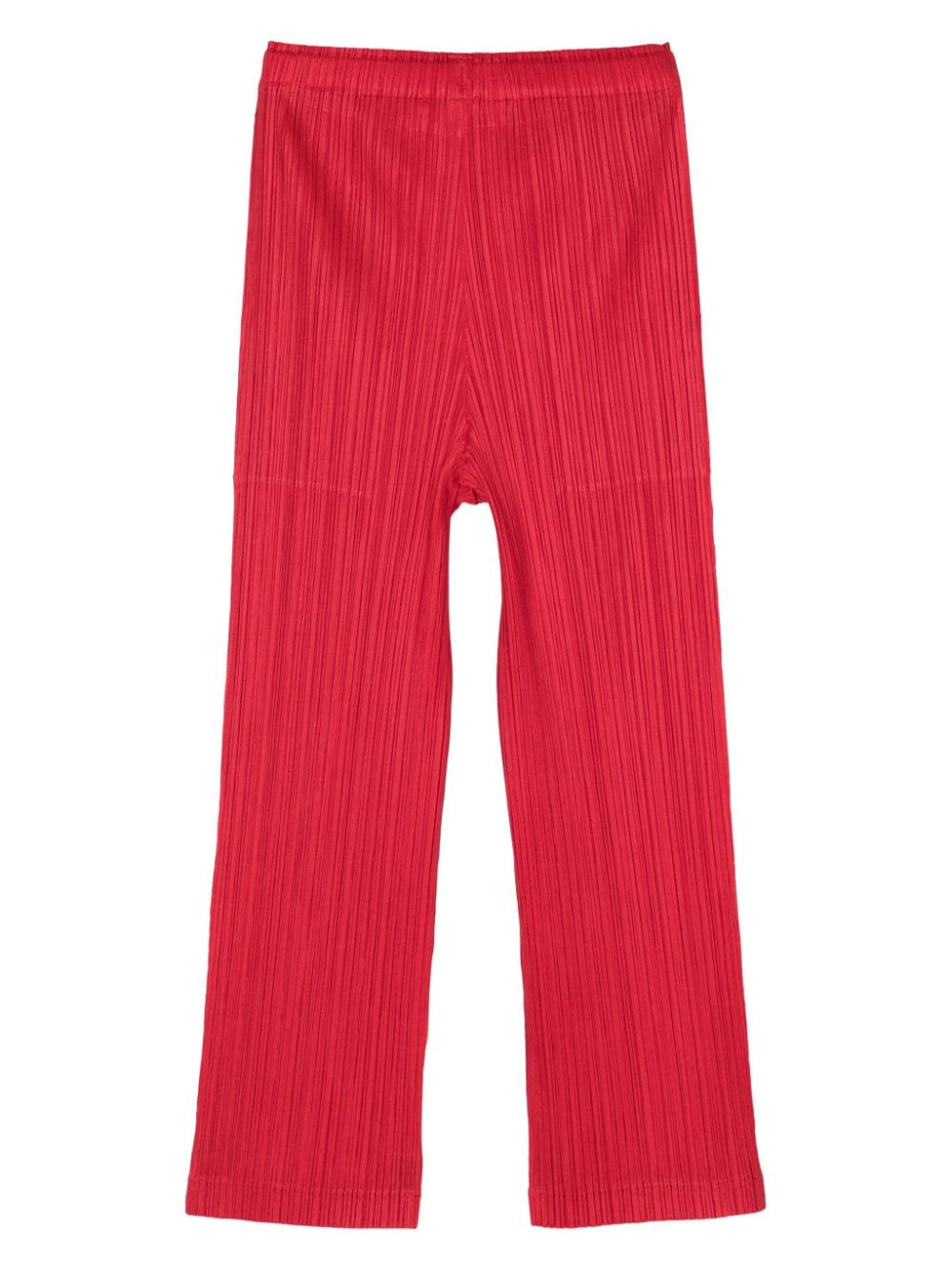 Pleats Please Issey Miyake Thicker pleated straight-leg trousers - Rood
