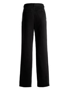 Bally High waist katoenen broek met ceintuur - Zwart