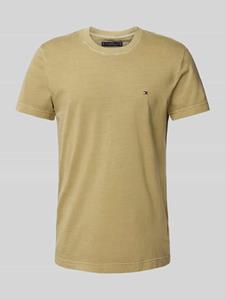 Tommy Hilfiger Slim fit T-shirt met logostitching, model 'GARMENT'
