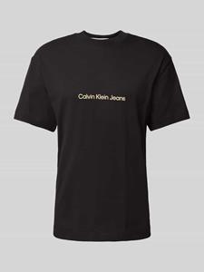 Calvin Klein Jeans T-shirt met labelprint, model 'SQUARE FREQUENCY'