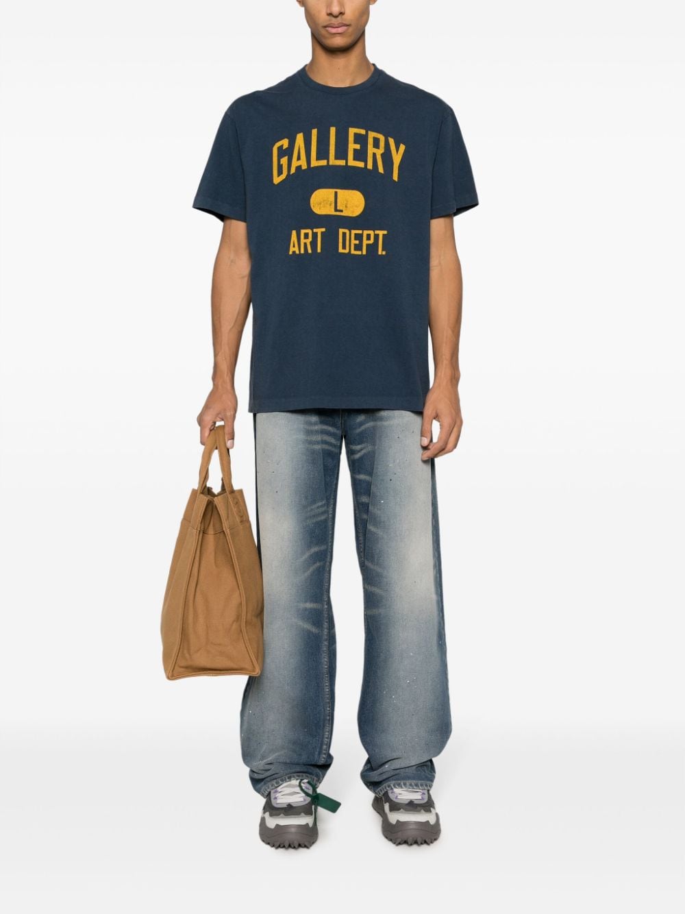 GALLERY DEPT. Katoenen T-shirt met logoprint - Blauw