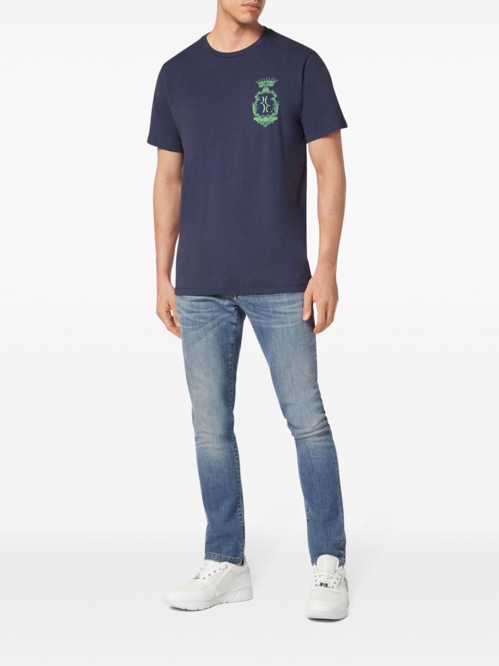Billionaire T-shirt met logoprint - Blauw