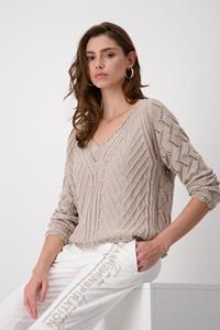 Monari Strickpullover Pullover toffee