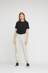 LAURIE Damen vegan Hose Rose Regular Crop Grau Sand