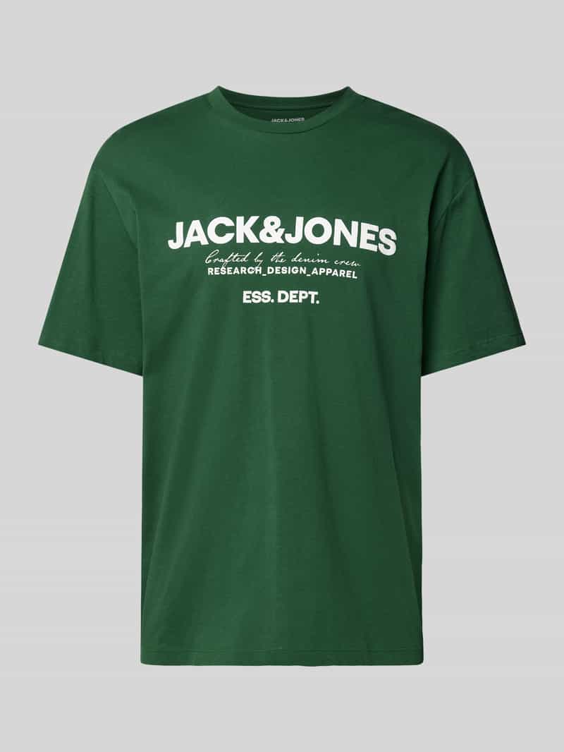 Jack & jones T-shirt met labelprint, model 'GALE'