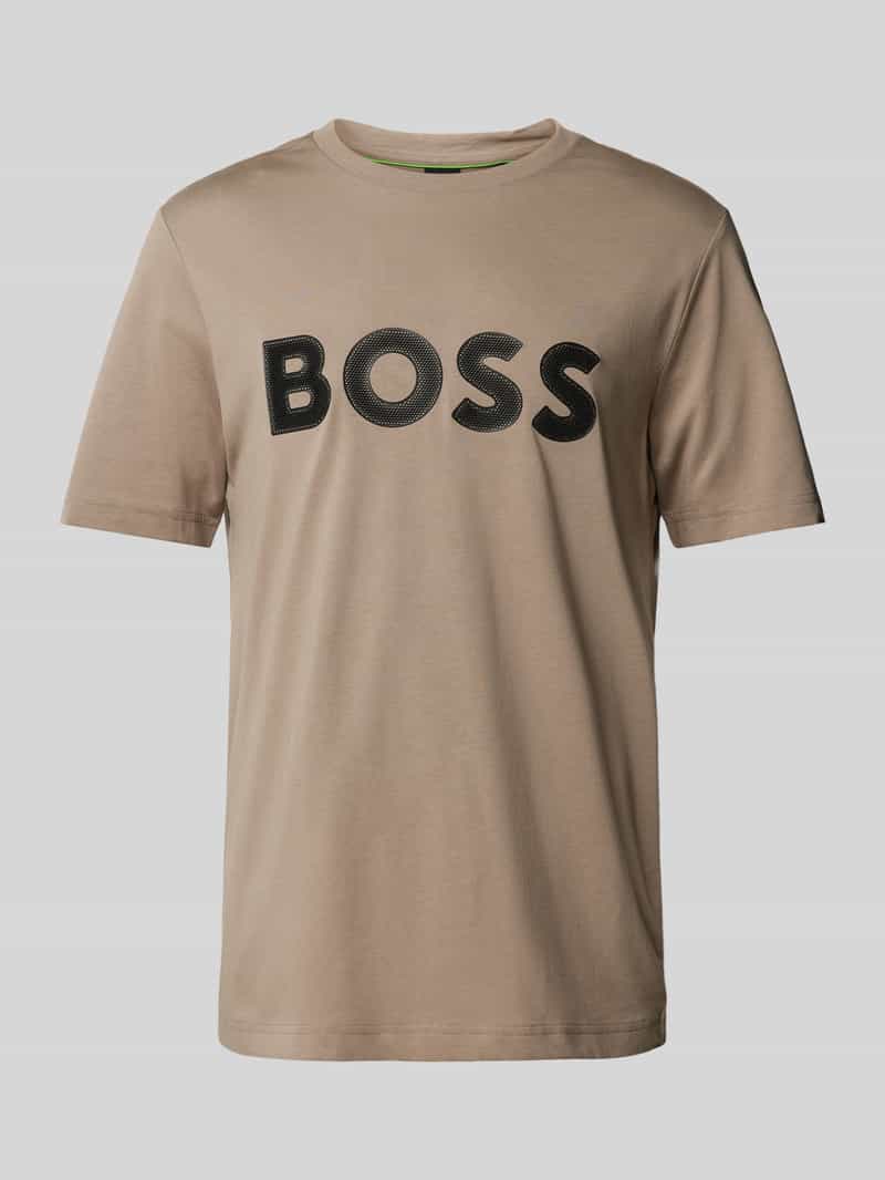 BOSS Green T-shirt met labelopschrift
