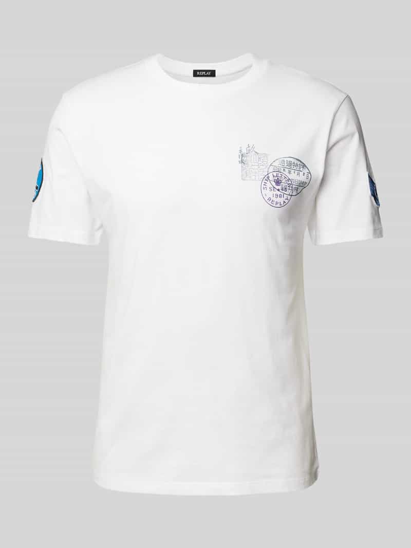 Replay T-shirt met motiefpatches