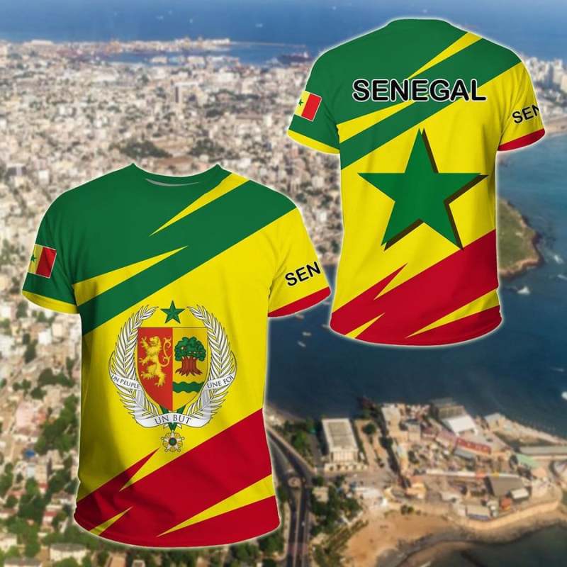 ETST 07 Afrika Zone Sweatshirt Kleding Mannen en Vrouwen Nieuwe Casual Losse Losse Street Style Afdrukken Senegal Actieve Vlag T-shirt Tops