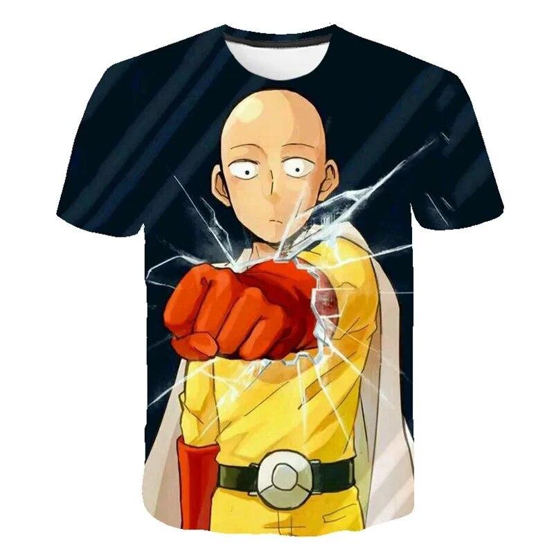 Xr 01 Anime One Punch Man 3D Printed T-shirt Man Casual Fashion Short Sleeve Tops Men O Neck T-shirts Oversized Clothing