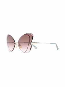 Chloé Eyewear Zonnebril met oversized montuur - Goud