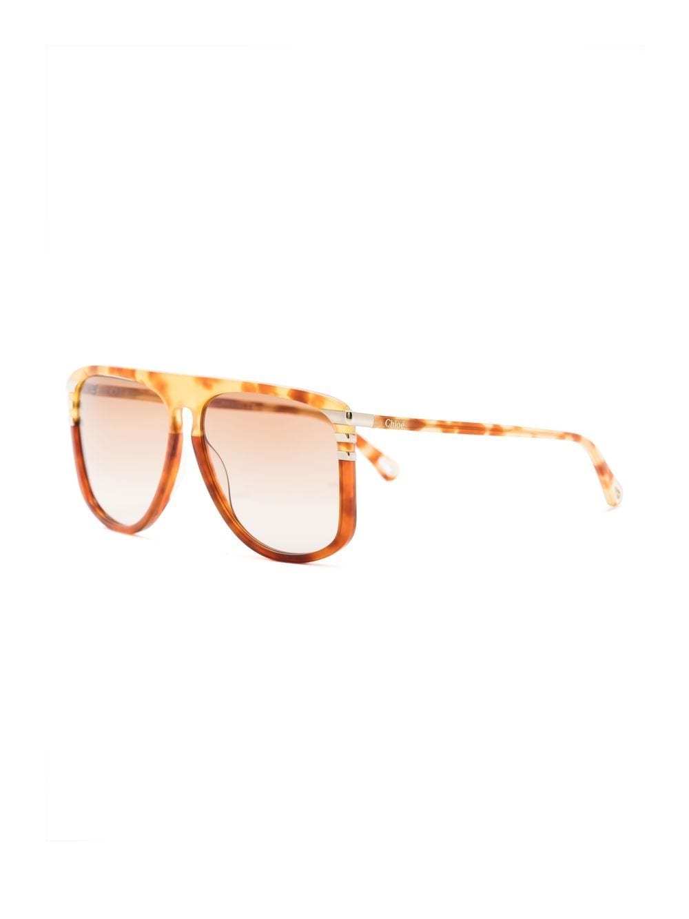 Chloé Eyewear Zonnebril met schildpadschild design - Oranje