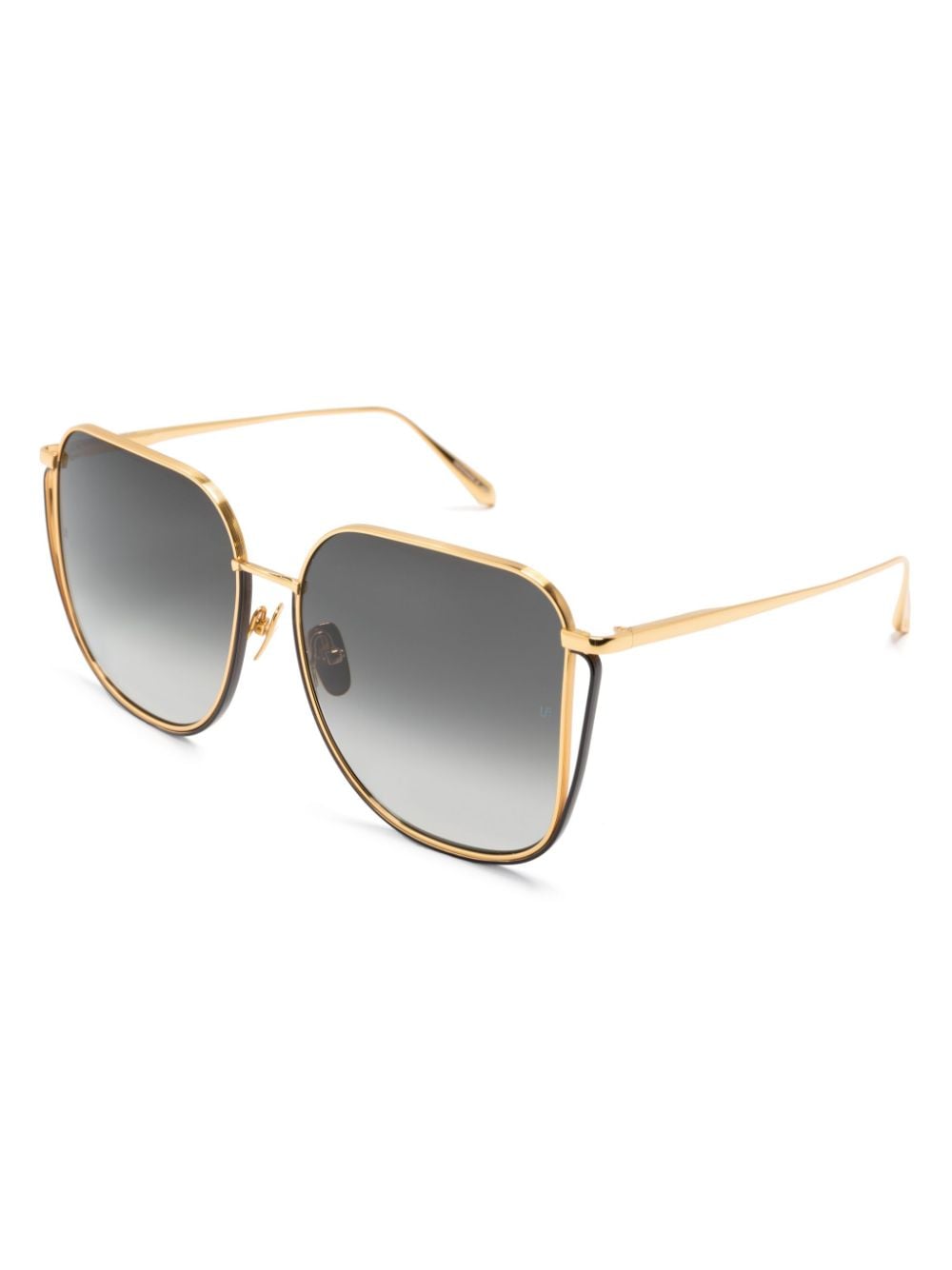 Linda Farrow Camry oversize-frame sunglasses - Goud