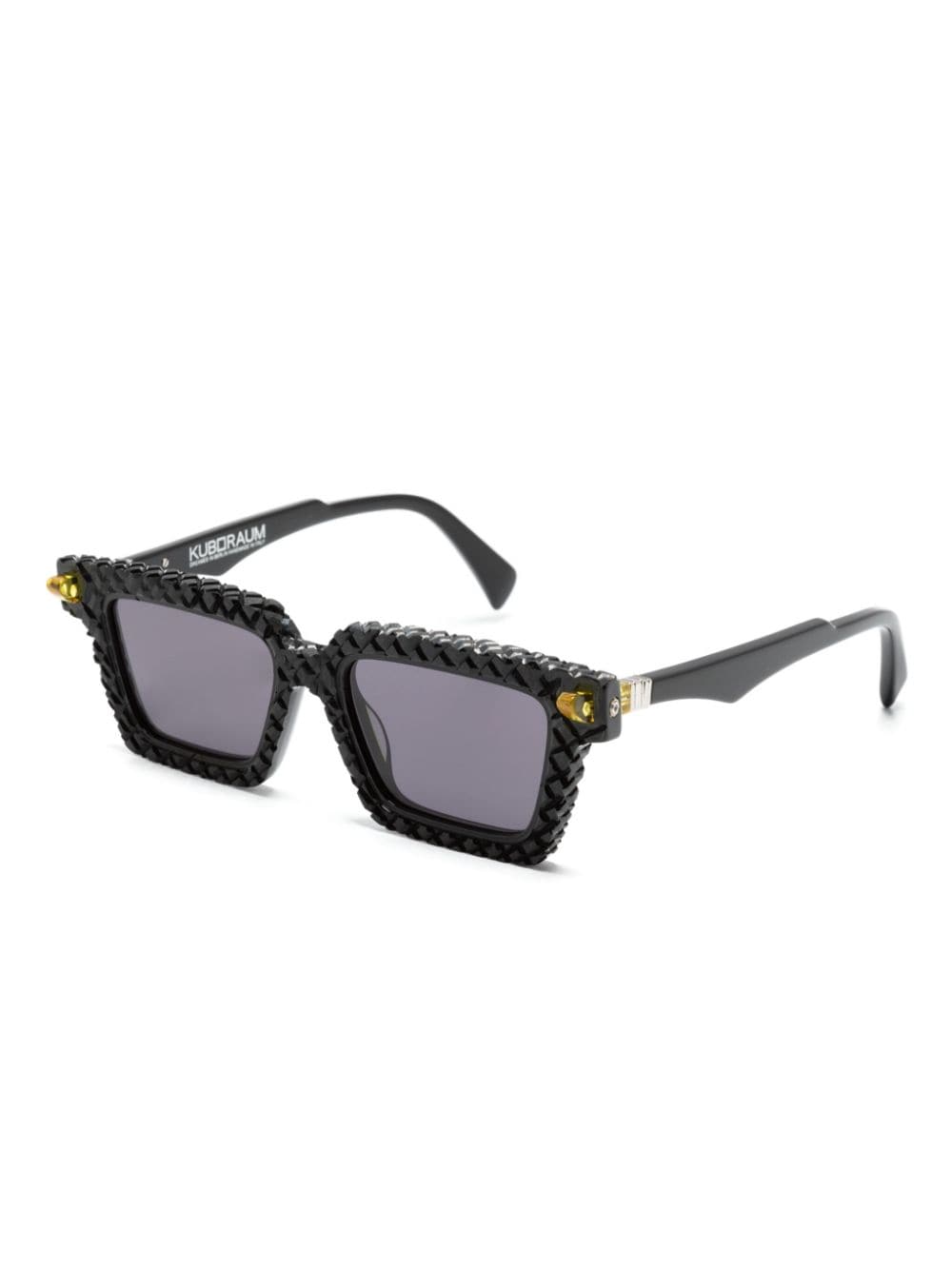 Kuboraum Q2 rectangle-frame sunglasses - Zwart