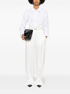 Jil Sander crepe pleated straight trousers - Wit