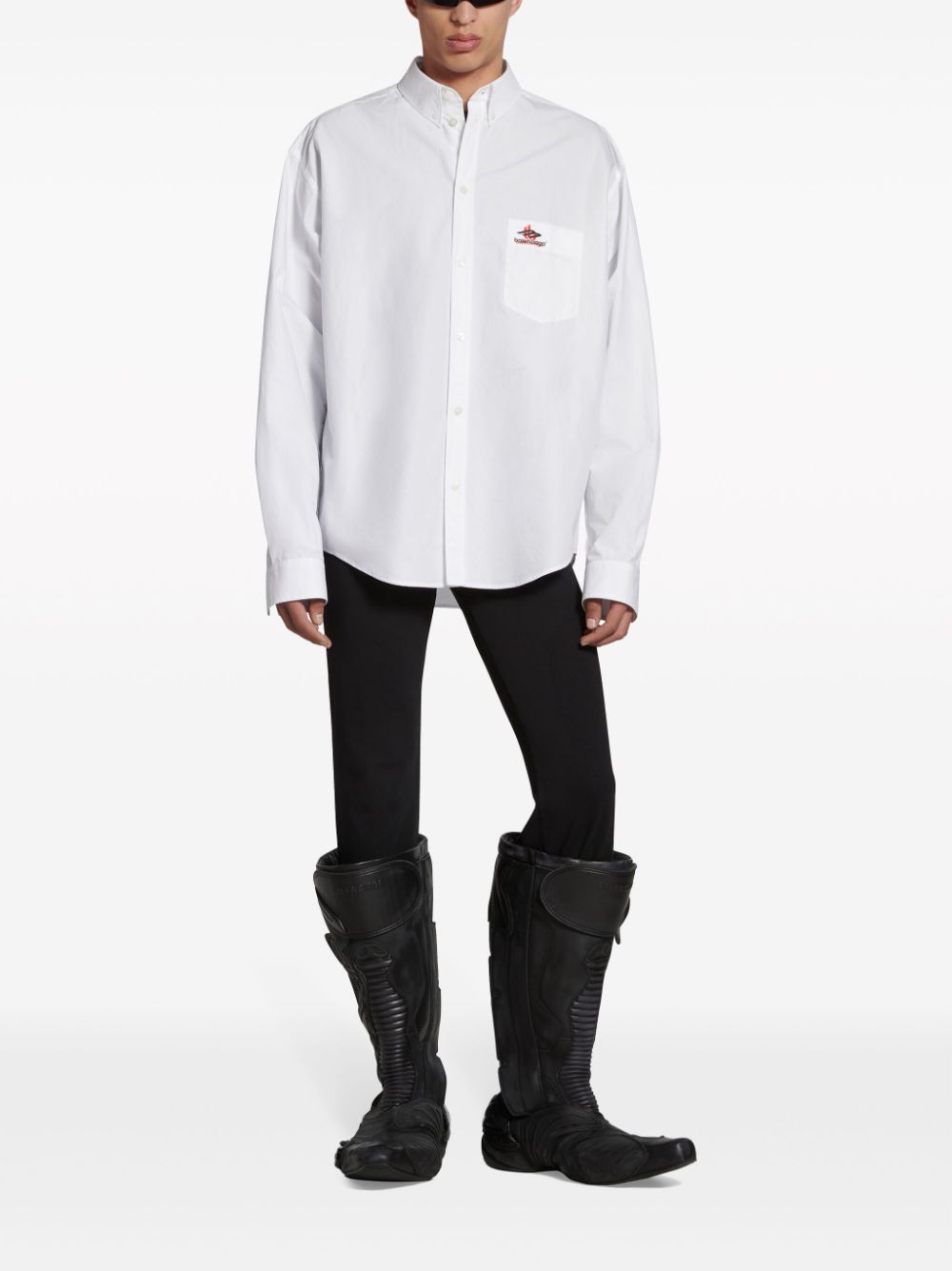 Balenciaga Overhemd met logoprint - Wit
