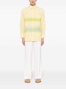 CROQUIS stripe-pattern cotton-blend shirt - Geel