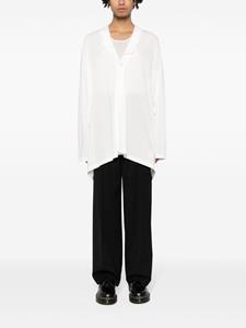 Yohji Yamamoto Overhemd met asymmetrische kraag - Wit