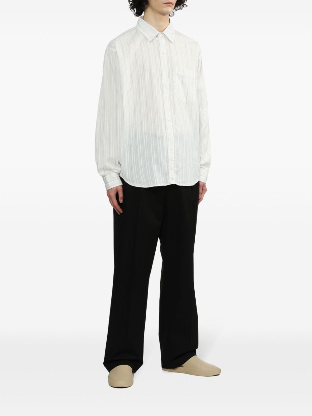 Mfpen Executive striped cotton shirt - Wit