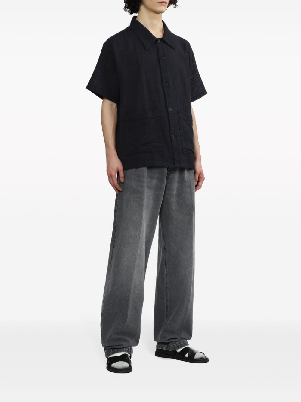 Mfpen short-sleeve cotton shirt - Zwart