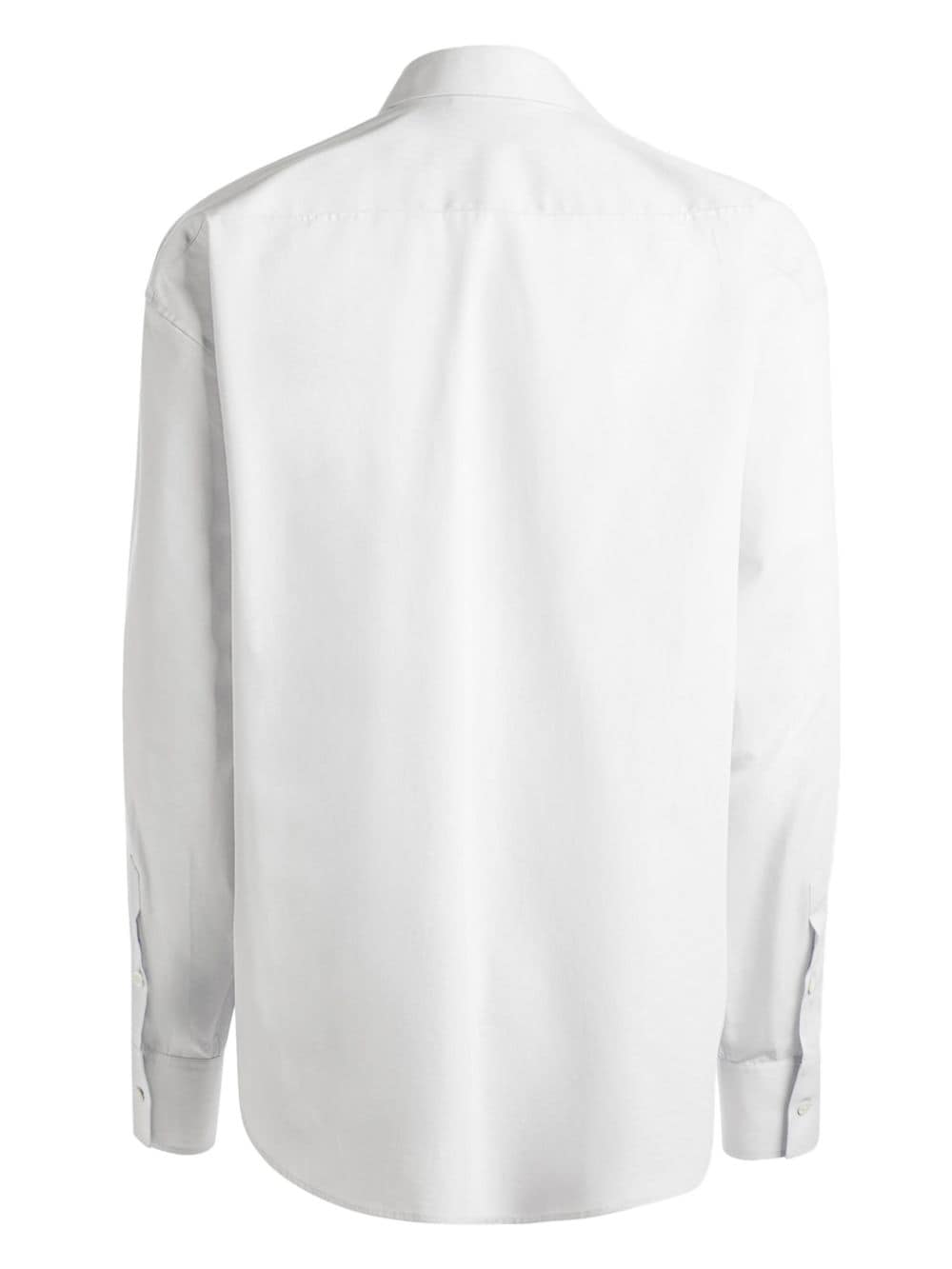 Bally logo-embroidered cotton shirt - Wit