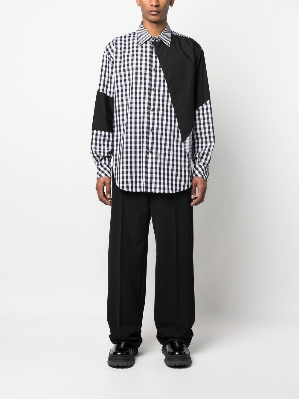 Roberto Cavalli Geruit overhemd - Zwart