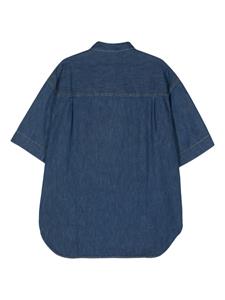 Studio Nicholson short-sleeved denim shirt - Blauw