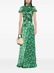 Saloni Kelly floral-print maxi dress - Groen