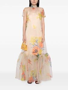 STAUD Calluna floral-print maxi dress - Geel