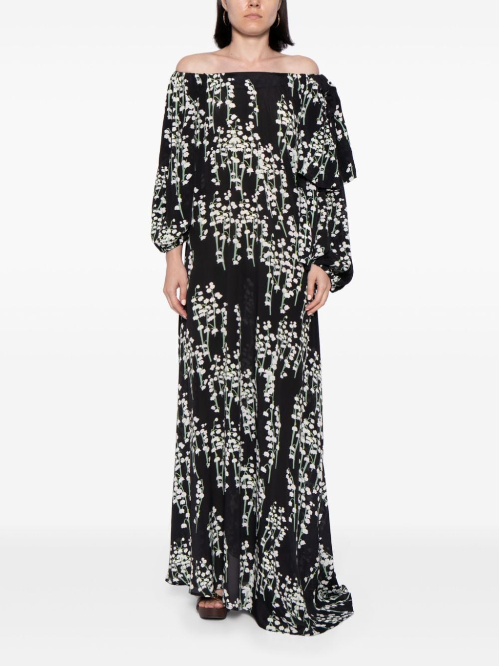 Bernadette Ninouka floral-print dress - Zwart