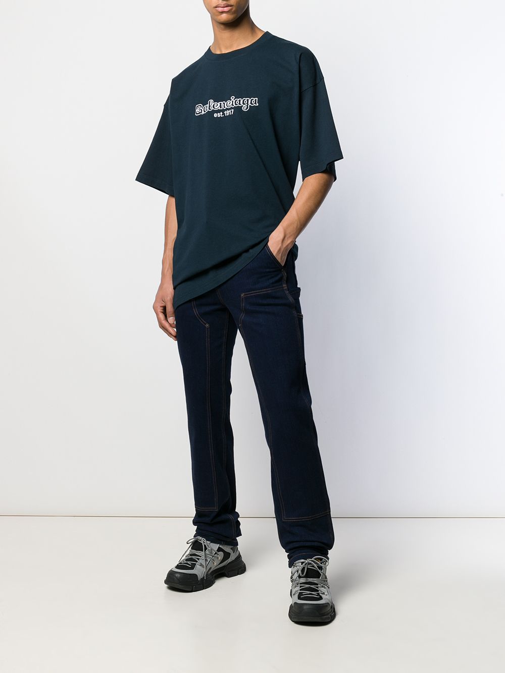Balenciaga T-shirt met korte mouwen - Blauw