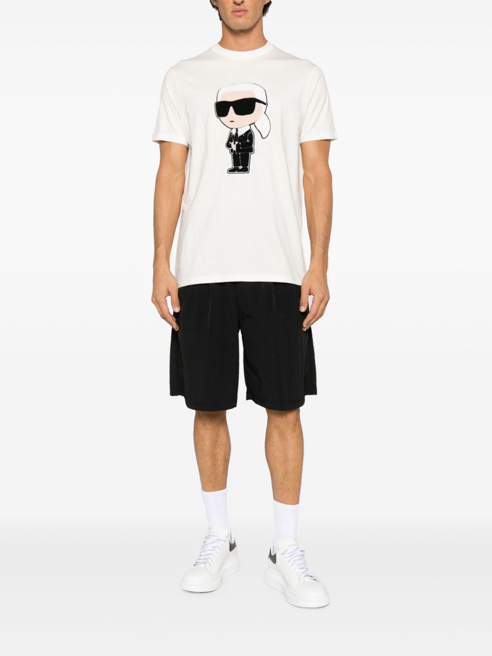 Karl Lagerfeld T-shirt met Ikonik Karl-print - Wit