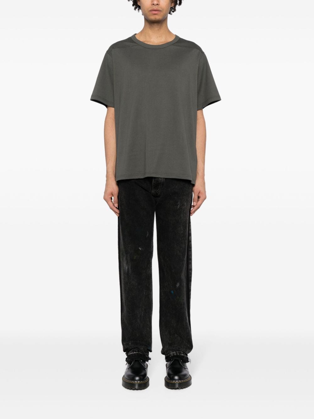 Yohji Yamamoto short-sleeve cotton T-shirt - Groen