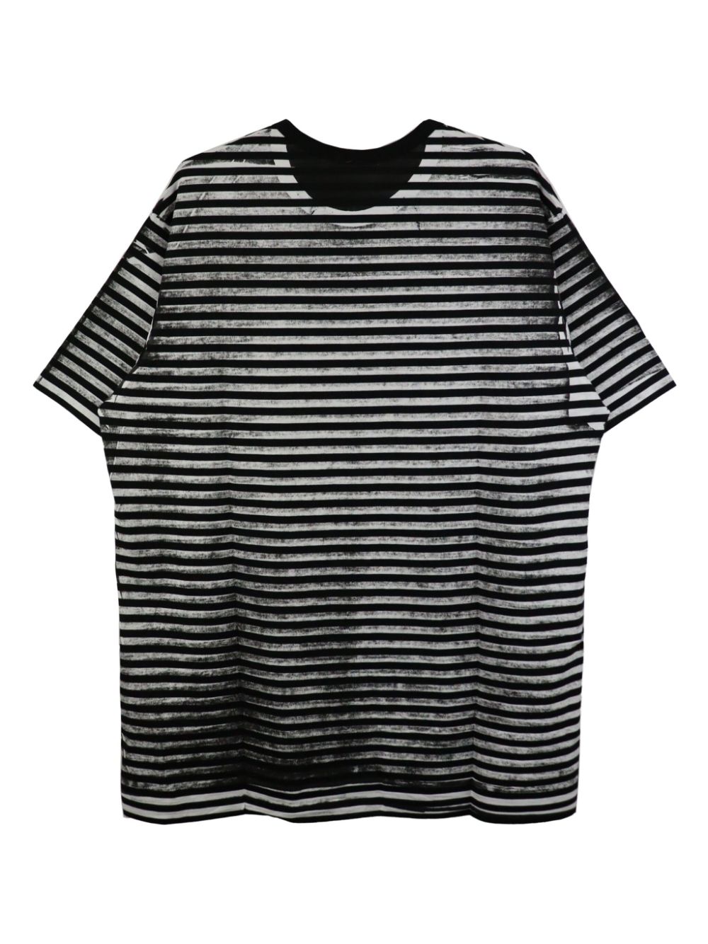 Yohji Yamamoto striped cotton T-shirt - Zwart