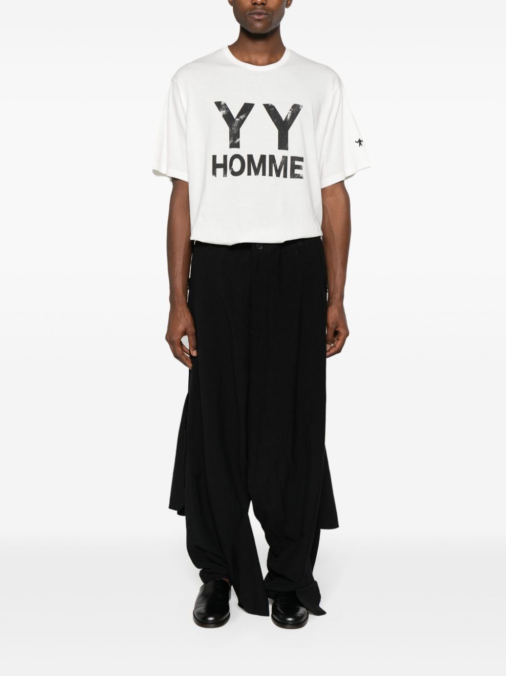 Yohji Yamamoto logo-print cotton T-shirt - Wit