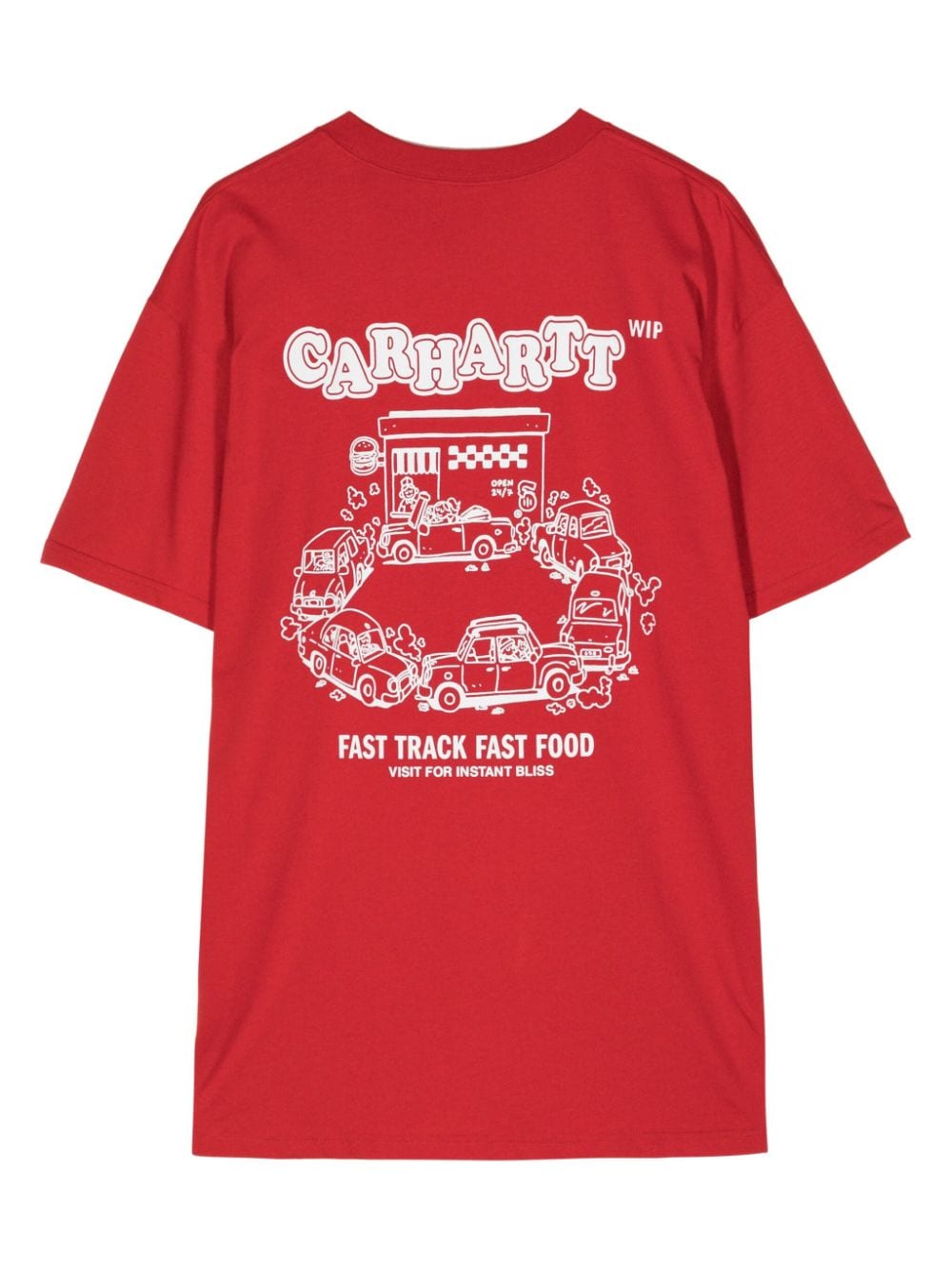 Carhartt WIP Fast Food-print cotton T-shirt - Rood