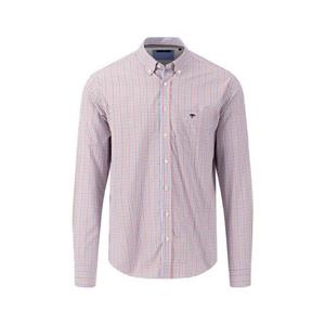 FYNCH-HATTON Geruit overhemd met button-downkraag