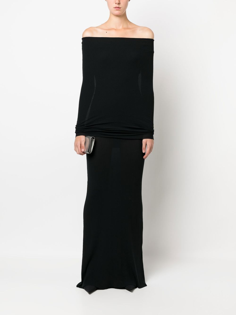 Balenciaga Gelaagde maxi-jurk - Zwart